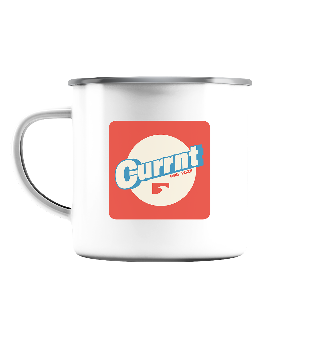 CURRNT Circle - Emaille Tasse (Silber)