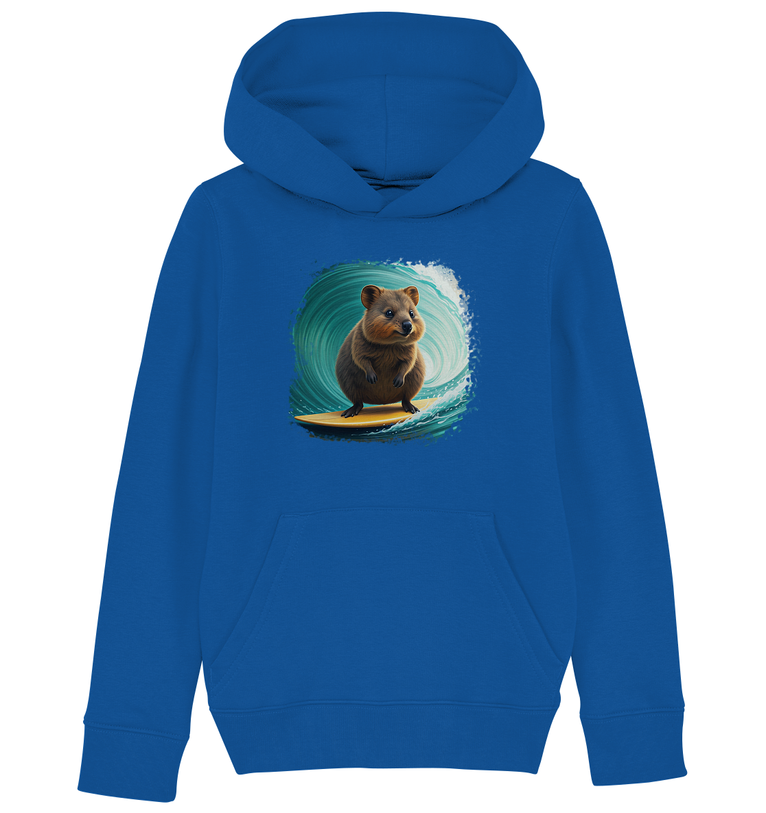 Quokka on Surfboard - Kids Organic Hoodie