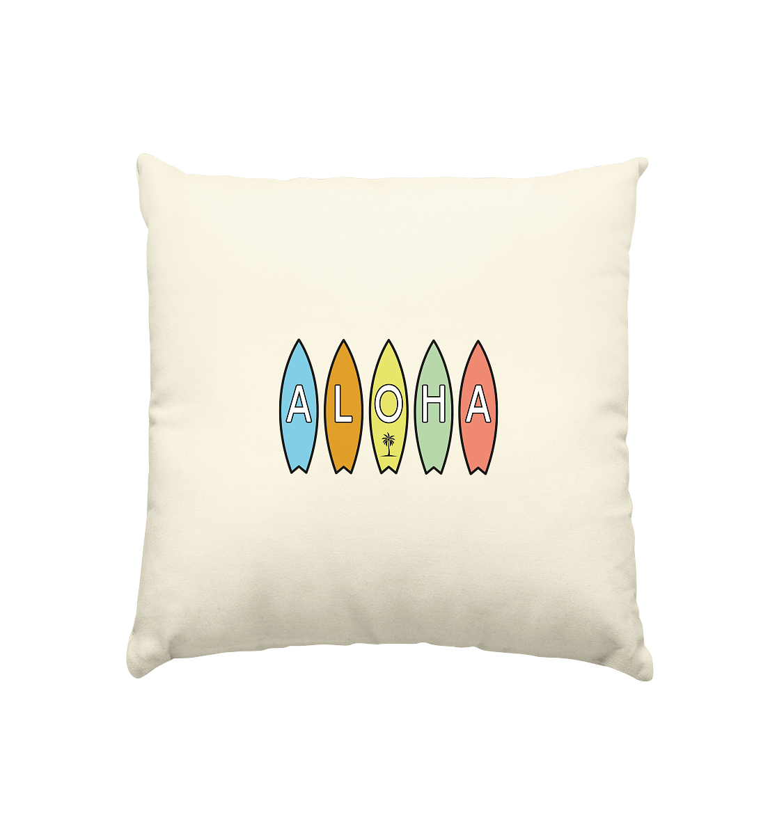 Aloha - Oversize Fit Shirt - Kissen natur 40x40cm