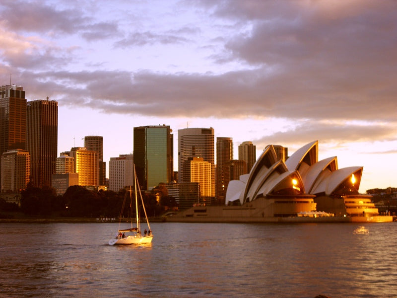 CURRNT-Sydney Opernhaus im Sonnenuntergang